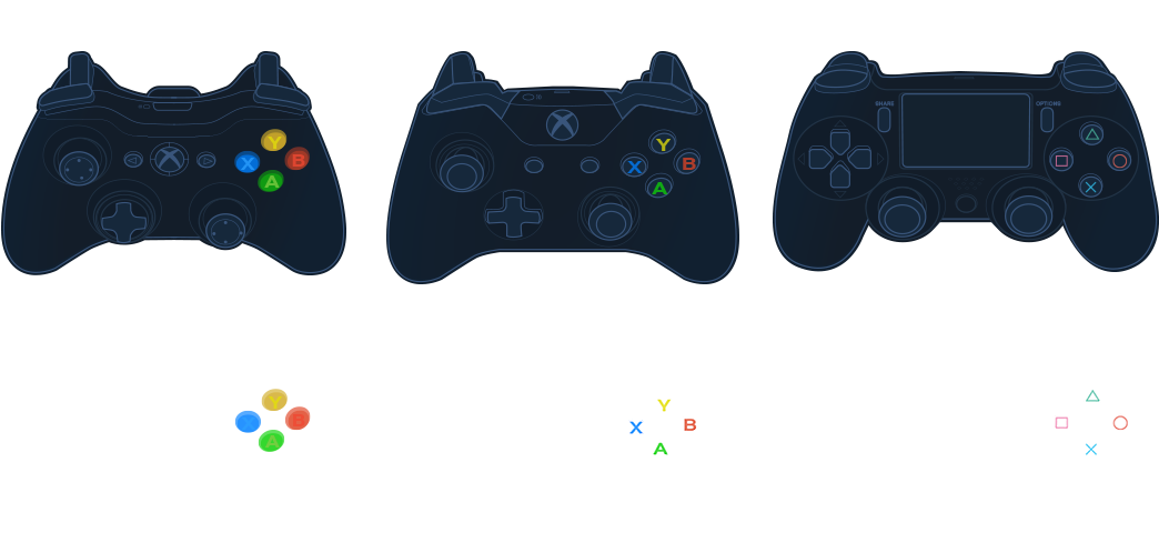 Varietyof Game Controllers Illustration PNG