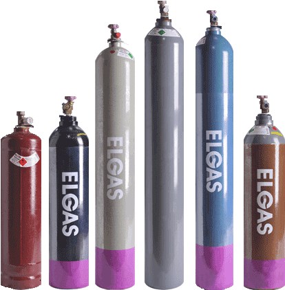 Varietyof Gas Cylinders PNG