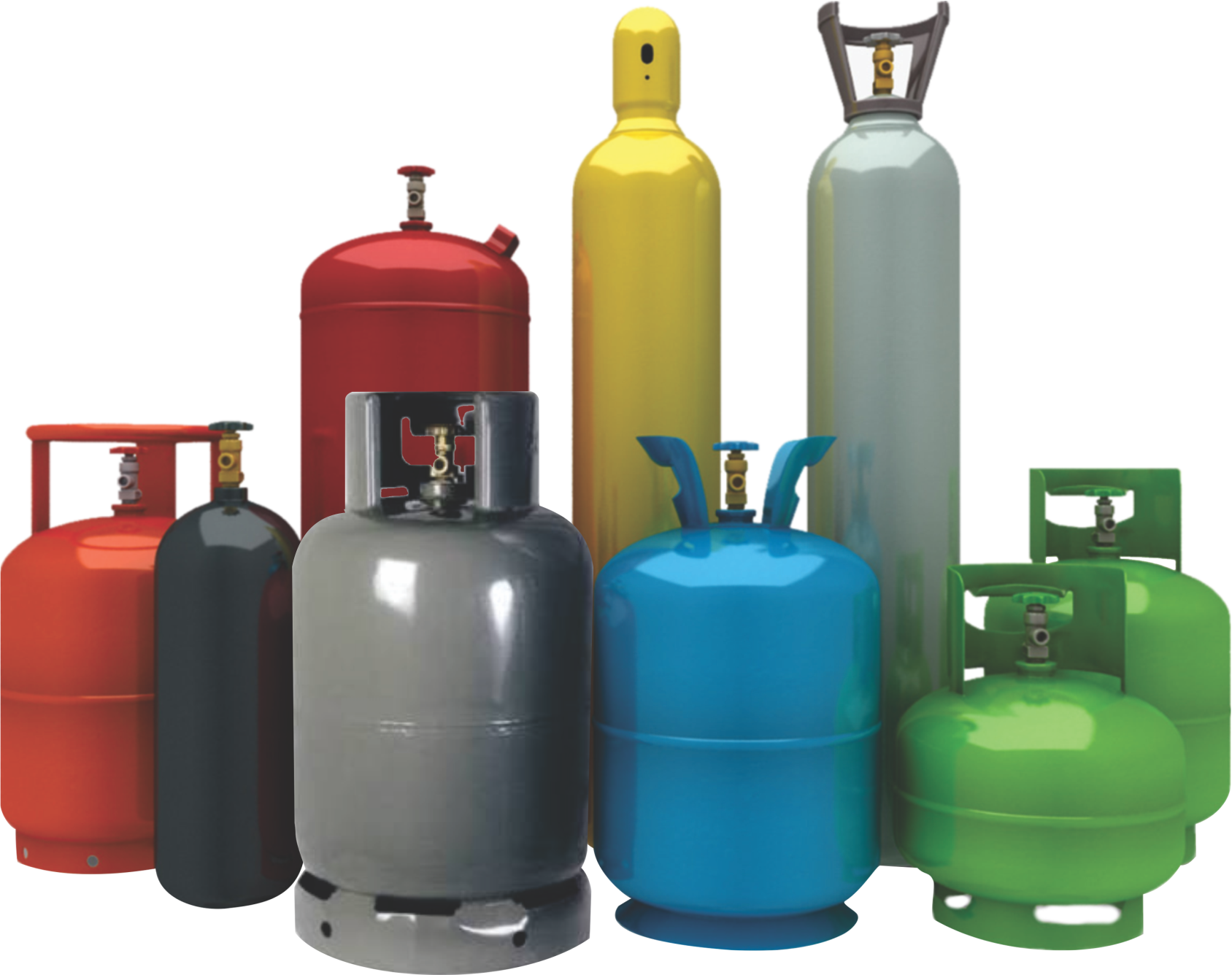 Download Varietyof Gas Cylinders