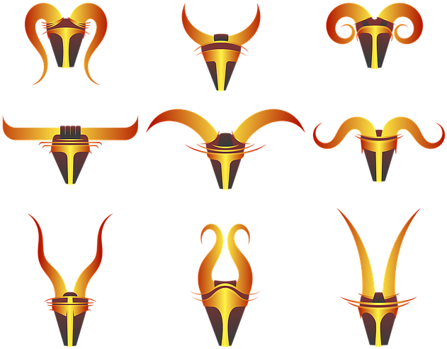 Varietyof Goat Horns Designs PNG