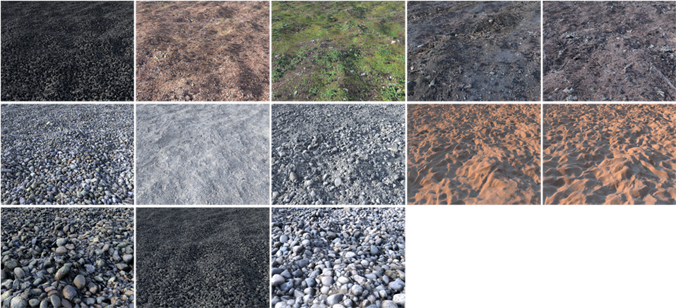Varietyof Ground Textures Collection PNG