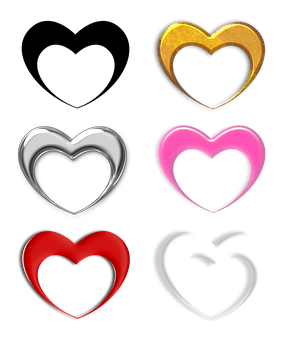 Varietyof Hearts Graphic PNG