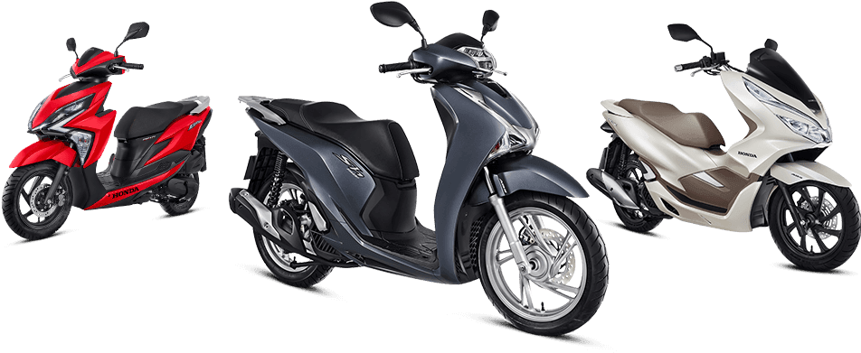 Varietyof Honda Scooters PNG