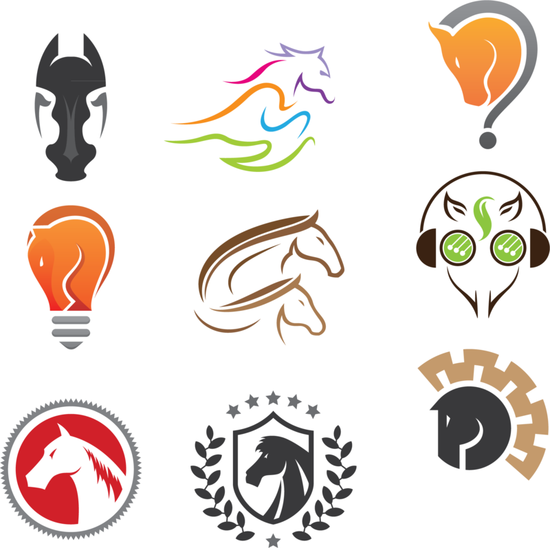 Varietyof Horse Logos Collection PNG
