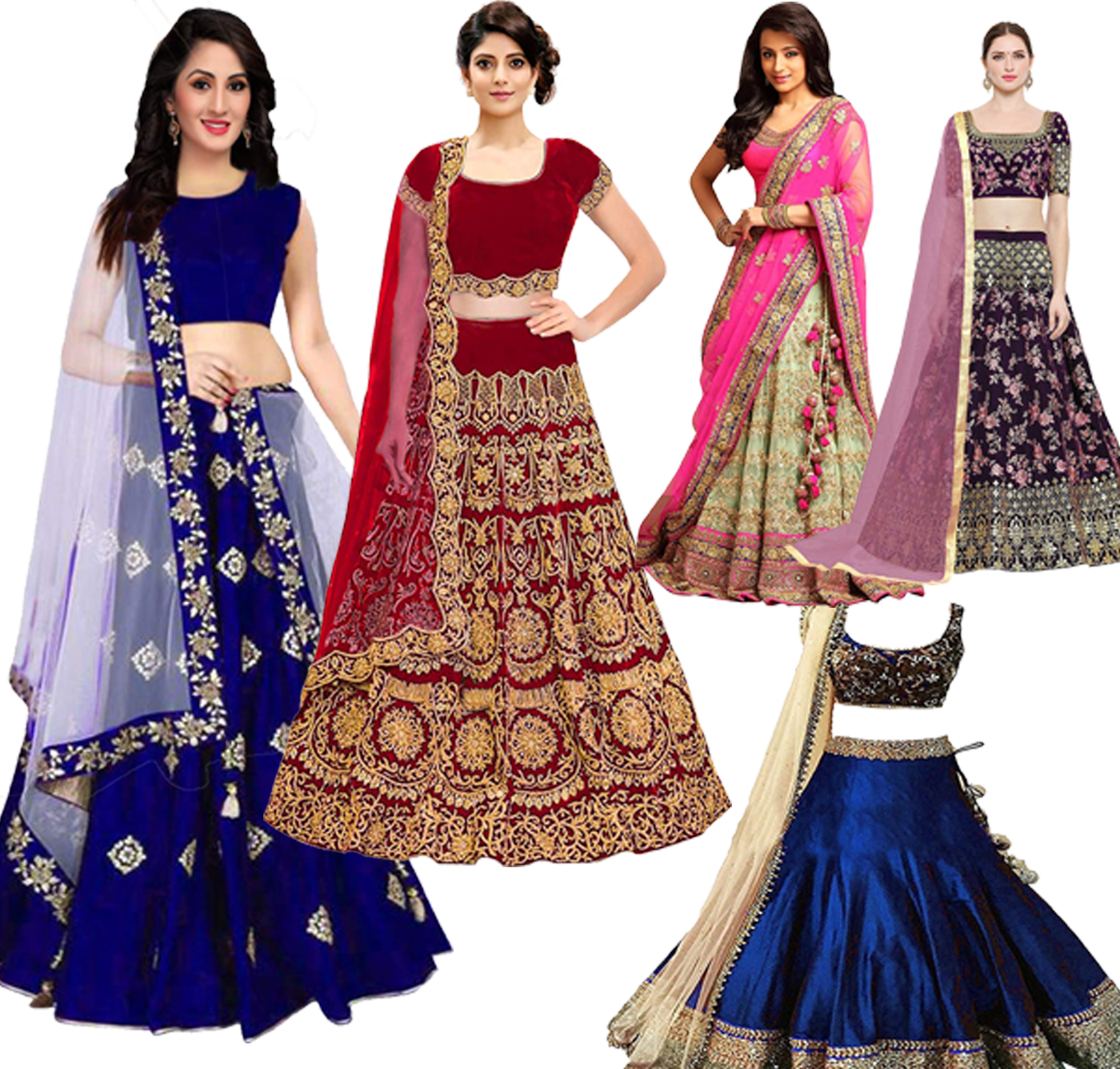 Varietyof Lehengas Collection PNG