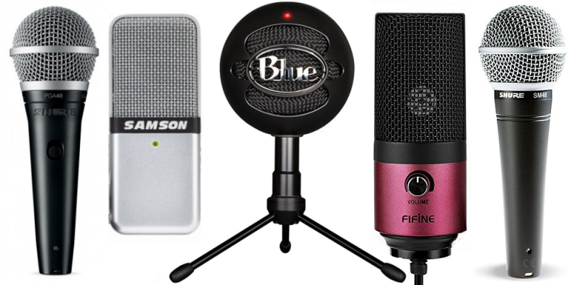 Varietyof Microphones PNG