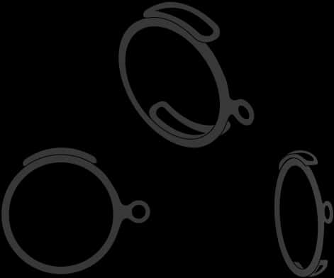Varietyof Monocles Vector Illustration PNG