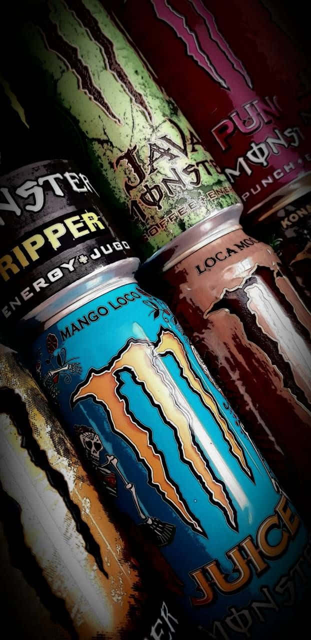 Varietyof Monster Energy Drinks Wallpaper