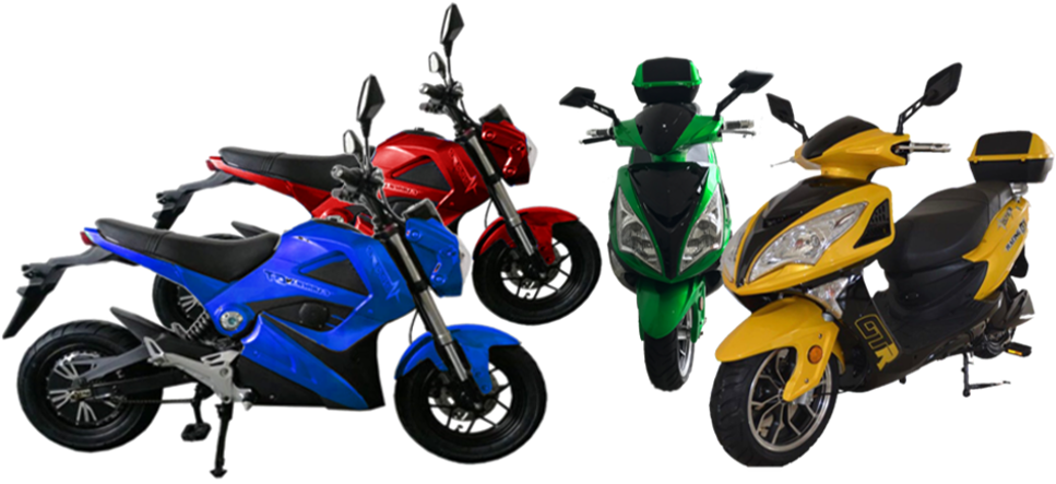 Varietyof Motorcyclesand Scooters PNG