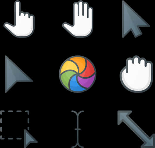 Varietyof Mouse Cursors Icons PNG