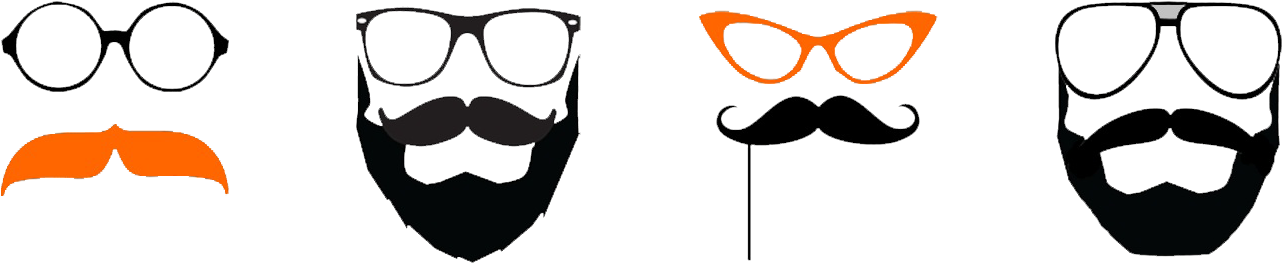 Varietyof Moustachesand Glasses PNG