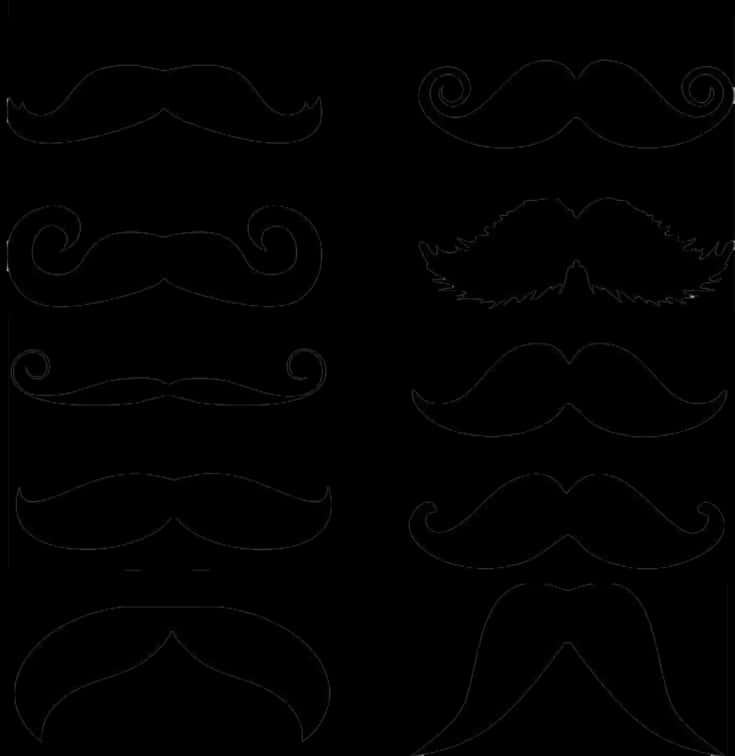 Varietyof Mustache Styles Illustration PNG