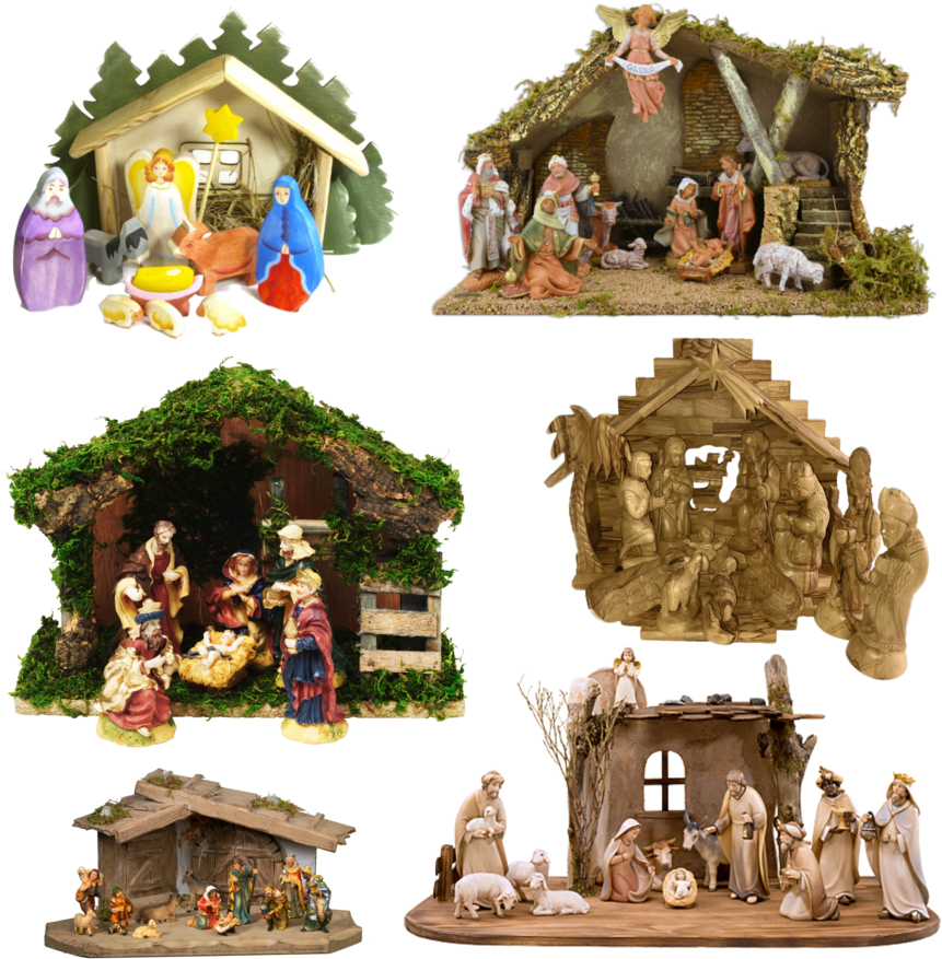 Varietyof Nativity Scenes Collection PNG