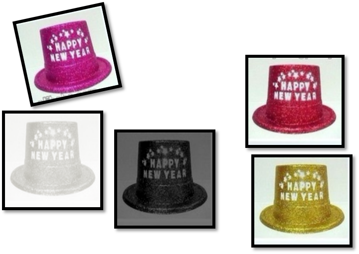 Varietyof New Year Hats PNG