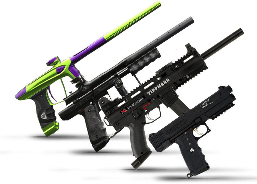 Download Varietyof Paintball Markers | Wallpapers.com