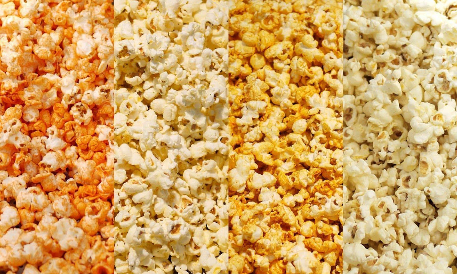 Verscheidenheid Aan Popcorn Smaken Achtergrond