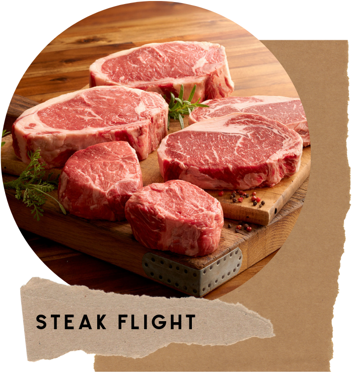 Varietyof Raw Steakson Wooden Board PNG