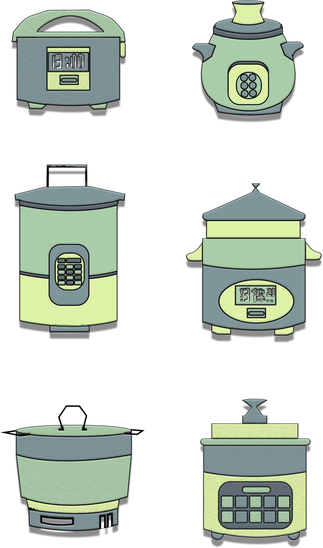 Varietyof Rice Cookers PNG