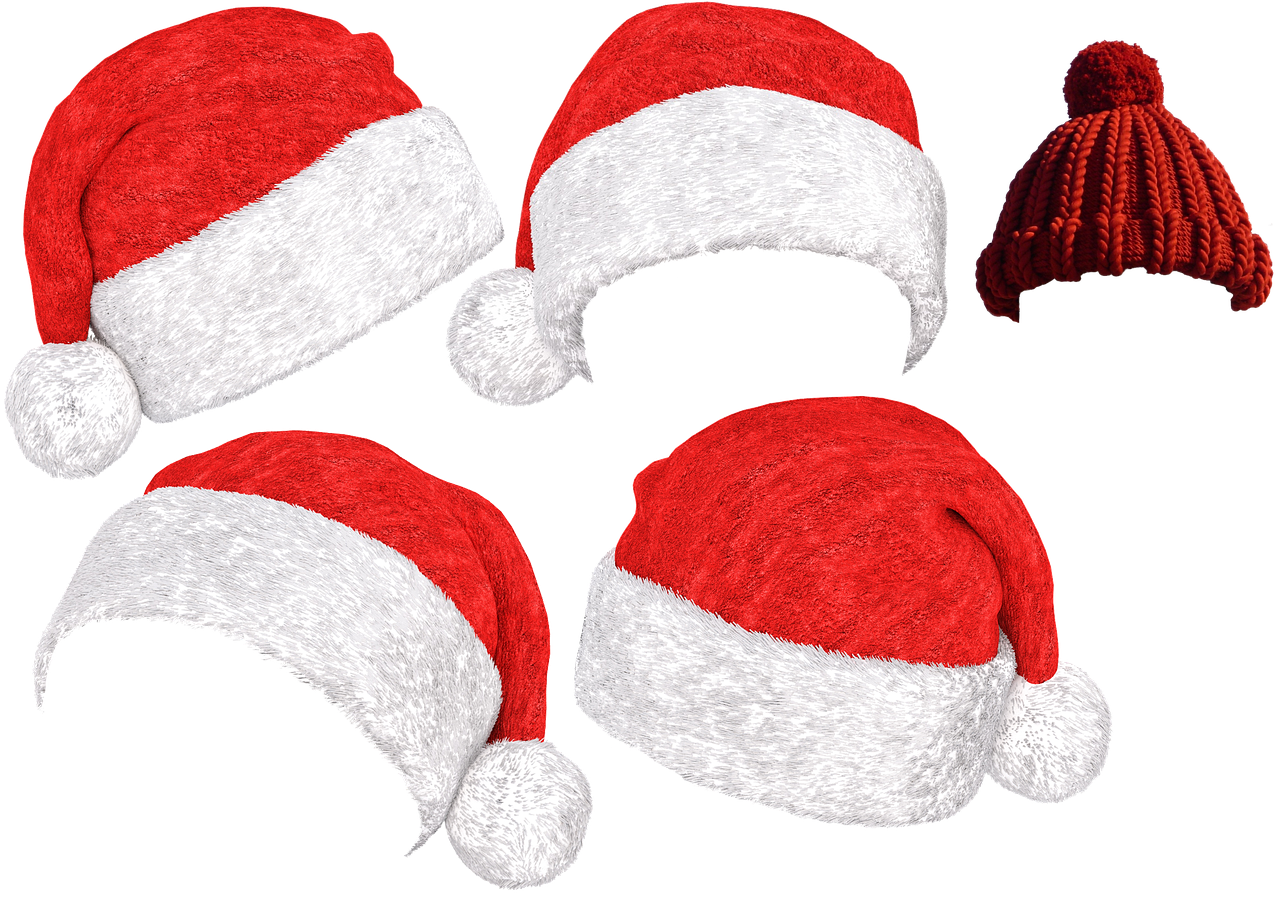 Varietyof Santa Hats Collection PNG