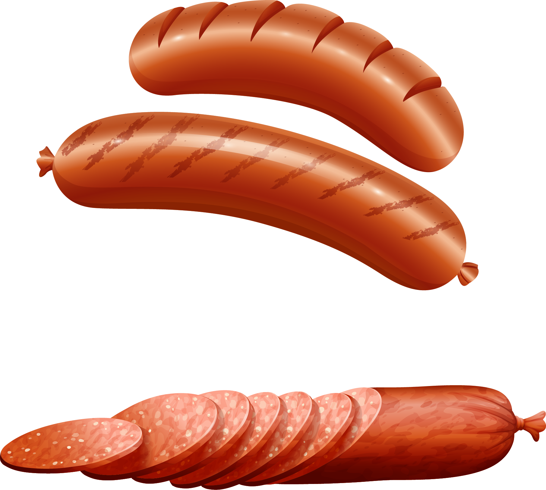 Varietyof Sausages Illustration PNG