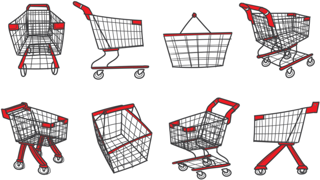 Varietyof Shopping Carts PNG