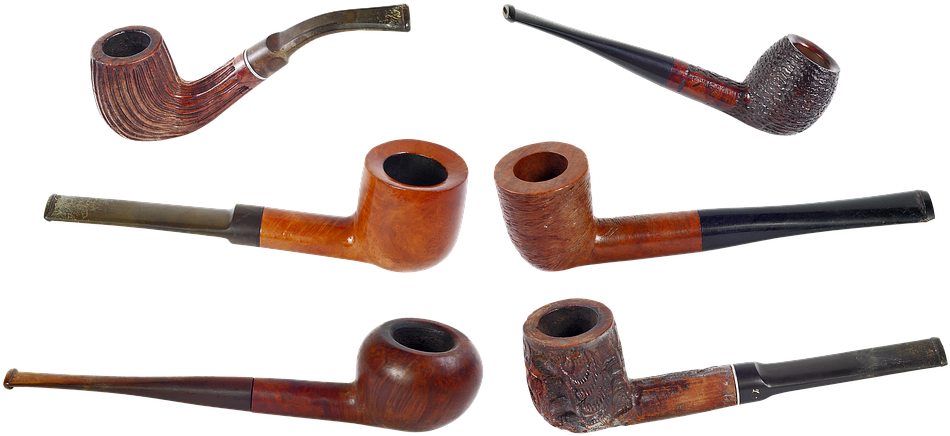 Varietyof Smoking Pipes PNG