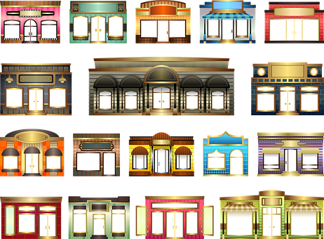 Varietyof Storefront Doors PNG