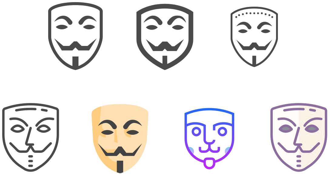 Varietyof Theatrical Masks PNG