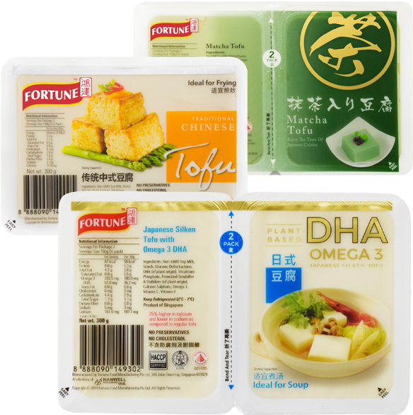 Varietyof Tofu Packages PNG