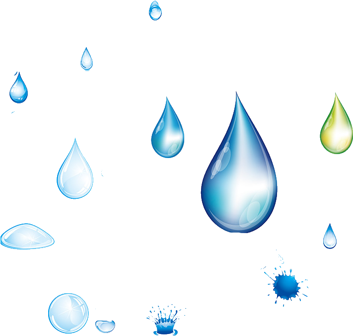 Varietyof Water Drops PNG