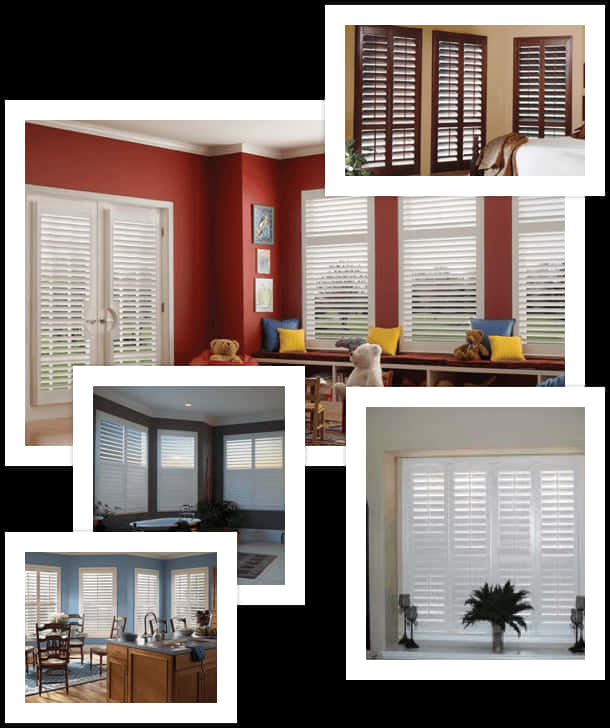Varietyof Window Treatments Collage PNG
