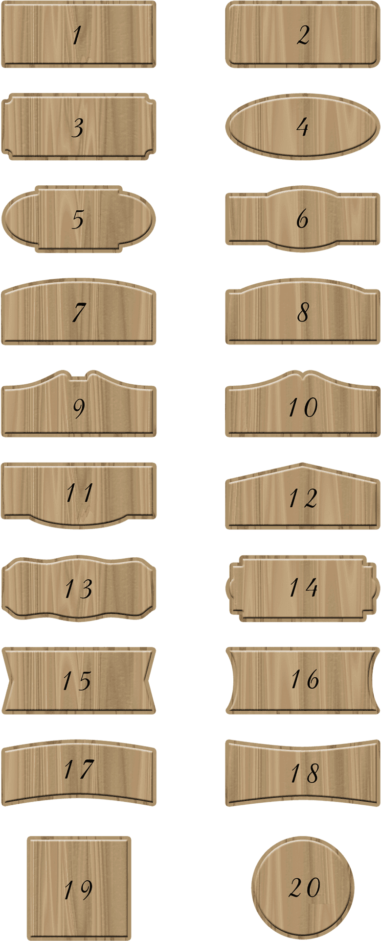 Download Varietyof Wooden Sign Plaques | Wallpapers.com