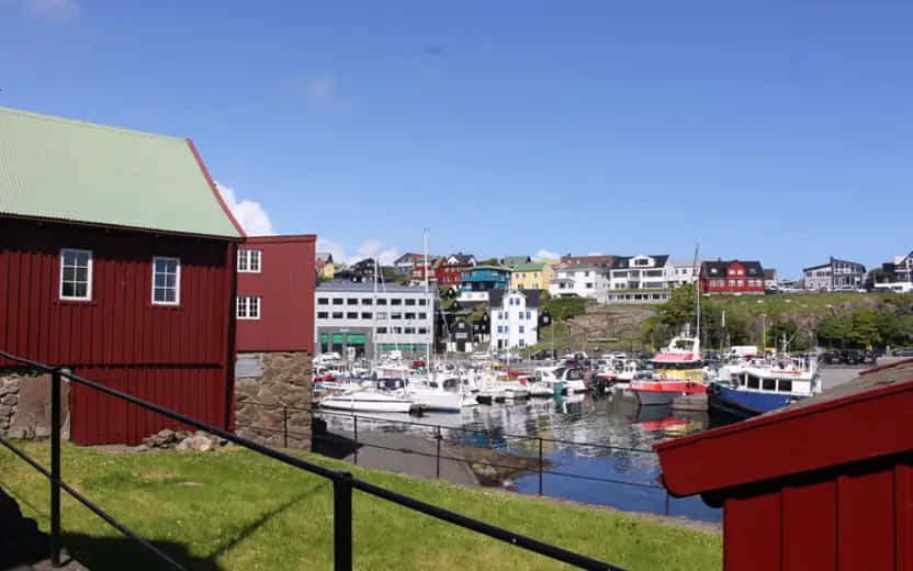 Various Boats At Thorshavn Berth Wallpaper