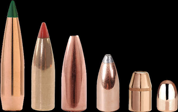 Various Bullet Types Comparison PNG