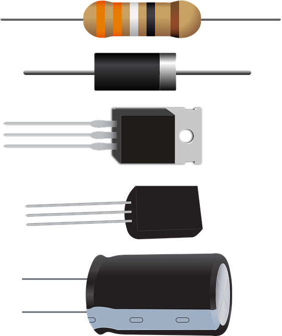 Various Electronic Components PNG