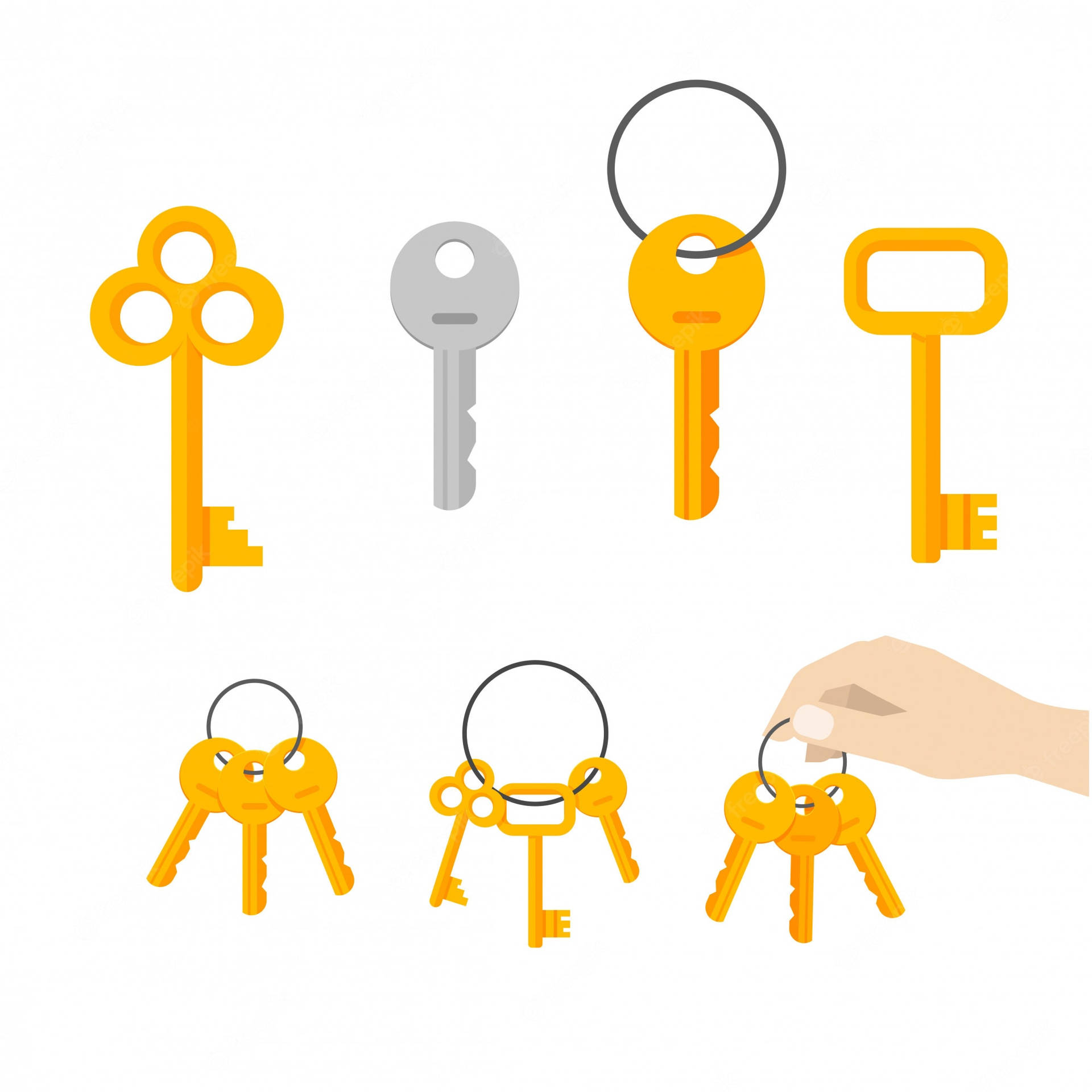 Various Key Designs And Types Wallpaper