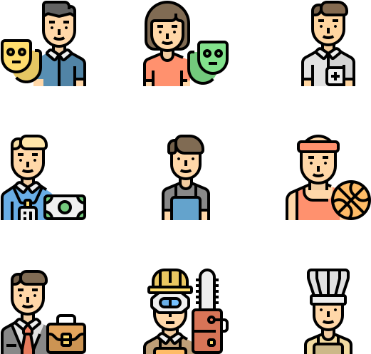 Various Professions Icons PNG