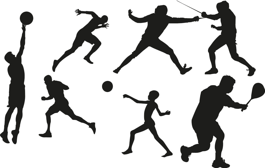 Various Sports Silhouettes Set PNG