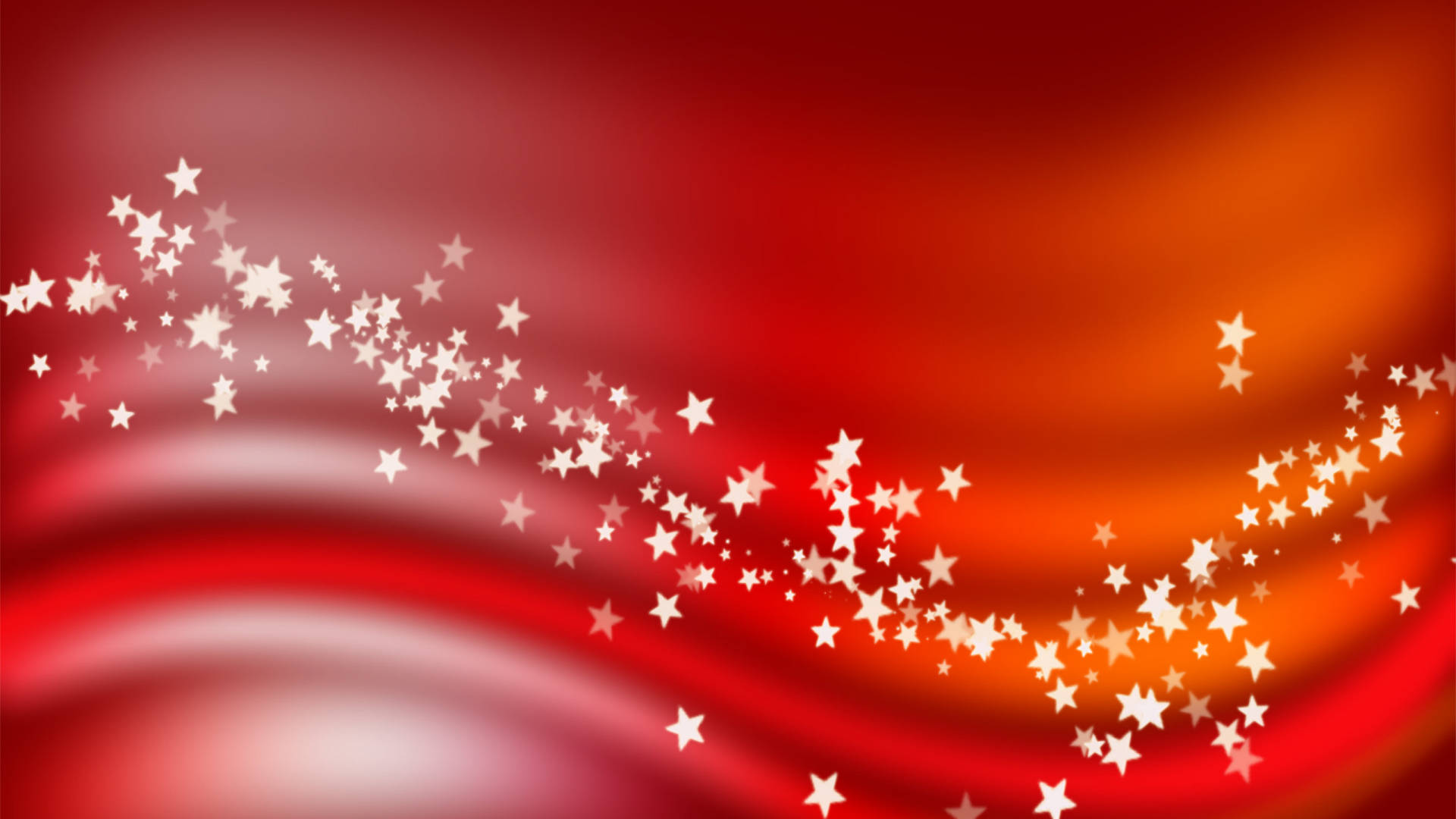 Various Stars On Red Christmas Background