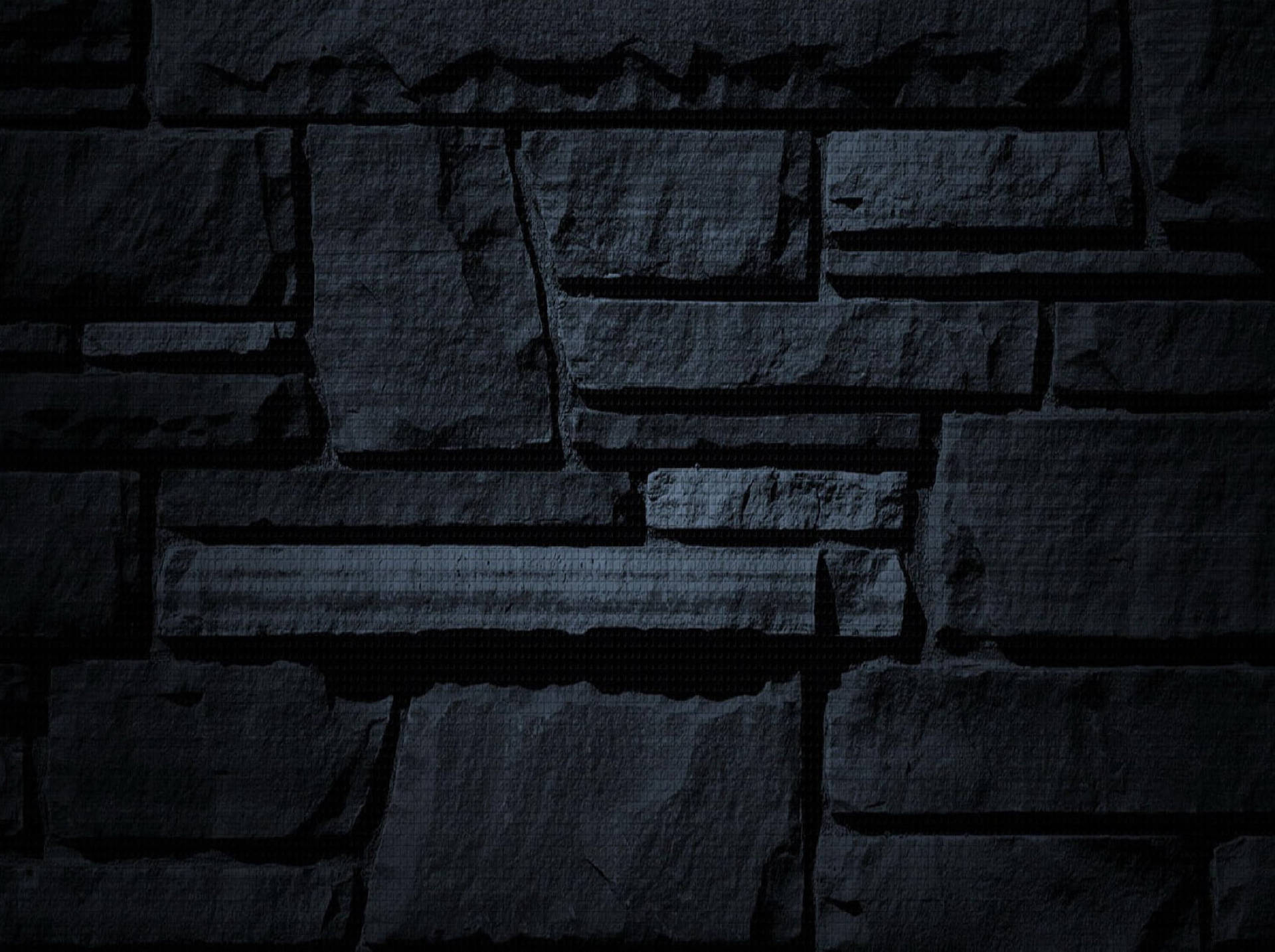 Varying Stone Sizes Dark Wall Wallpaper