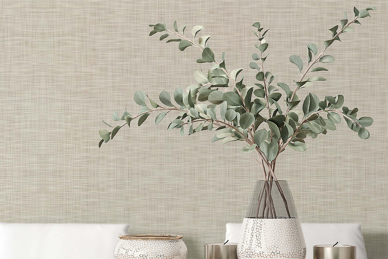 Vase Against A Wall With Subtle Patterns Wallpaper