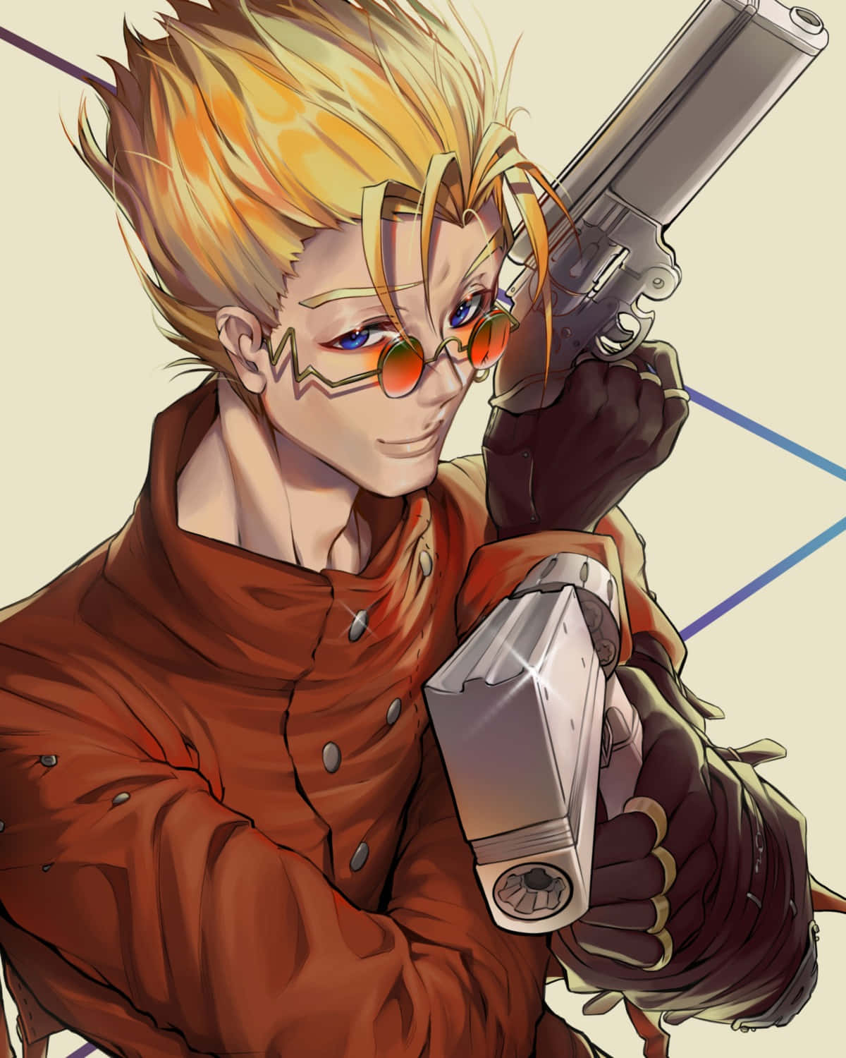 Vash the Stampede - The Legendary Outlaw of Planet Gunsmoke Wallpaper