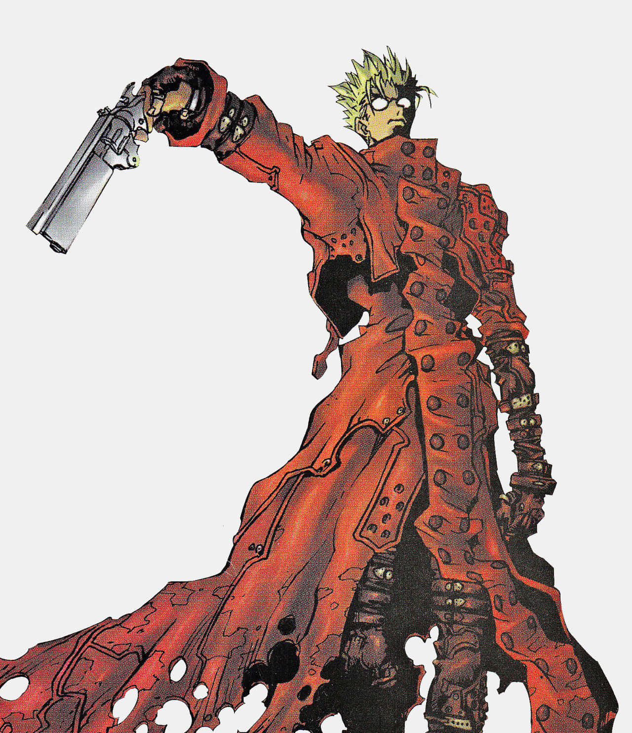 Vash The Stampede poses heroically in this stunning 1280 x 1485 wallpaper. Wallpaper