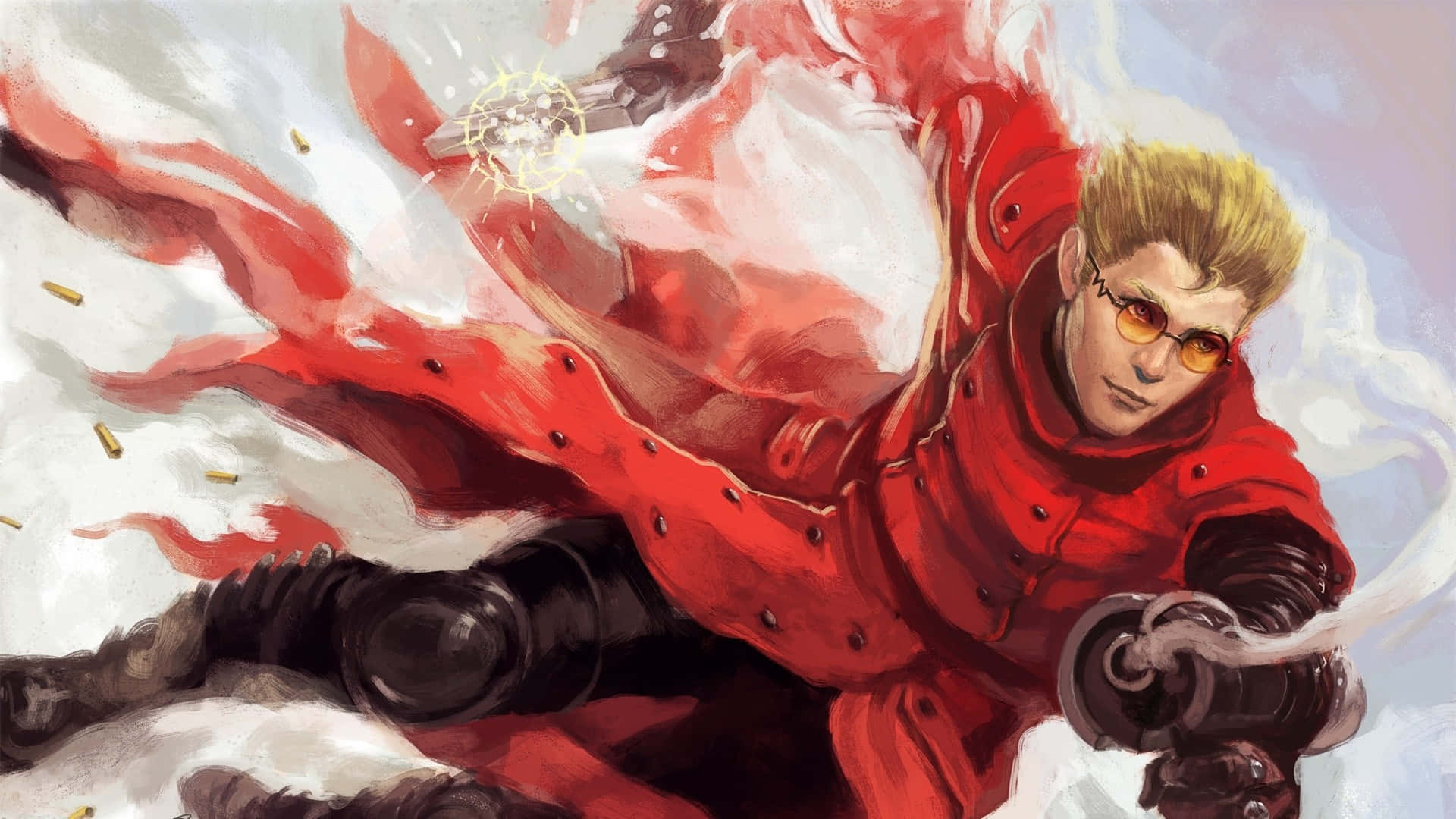 Vash the Stampede - Unleashing Power in a Tense Moment Wallpaper
