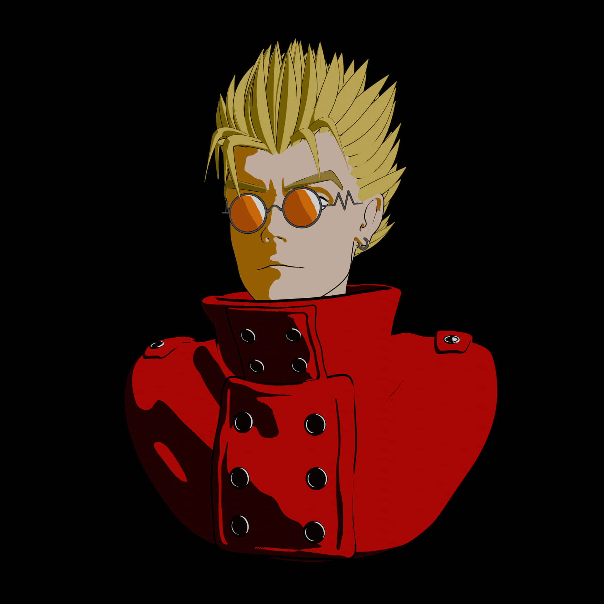Vash the Stampede in a dynamic action pose Wallpaper