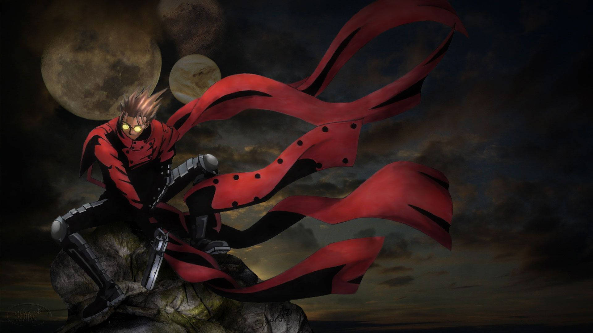 Trigun Vash the Stampede Dark Red Wallpapers - Trigun Wallpapers