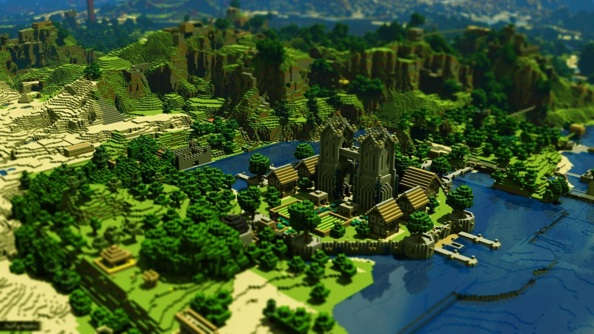 Vast Forest Of Minecraft Landscape Wallpaper