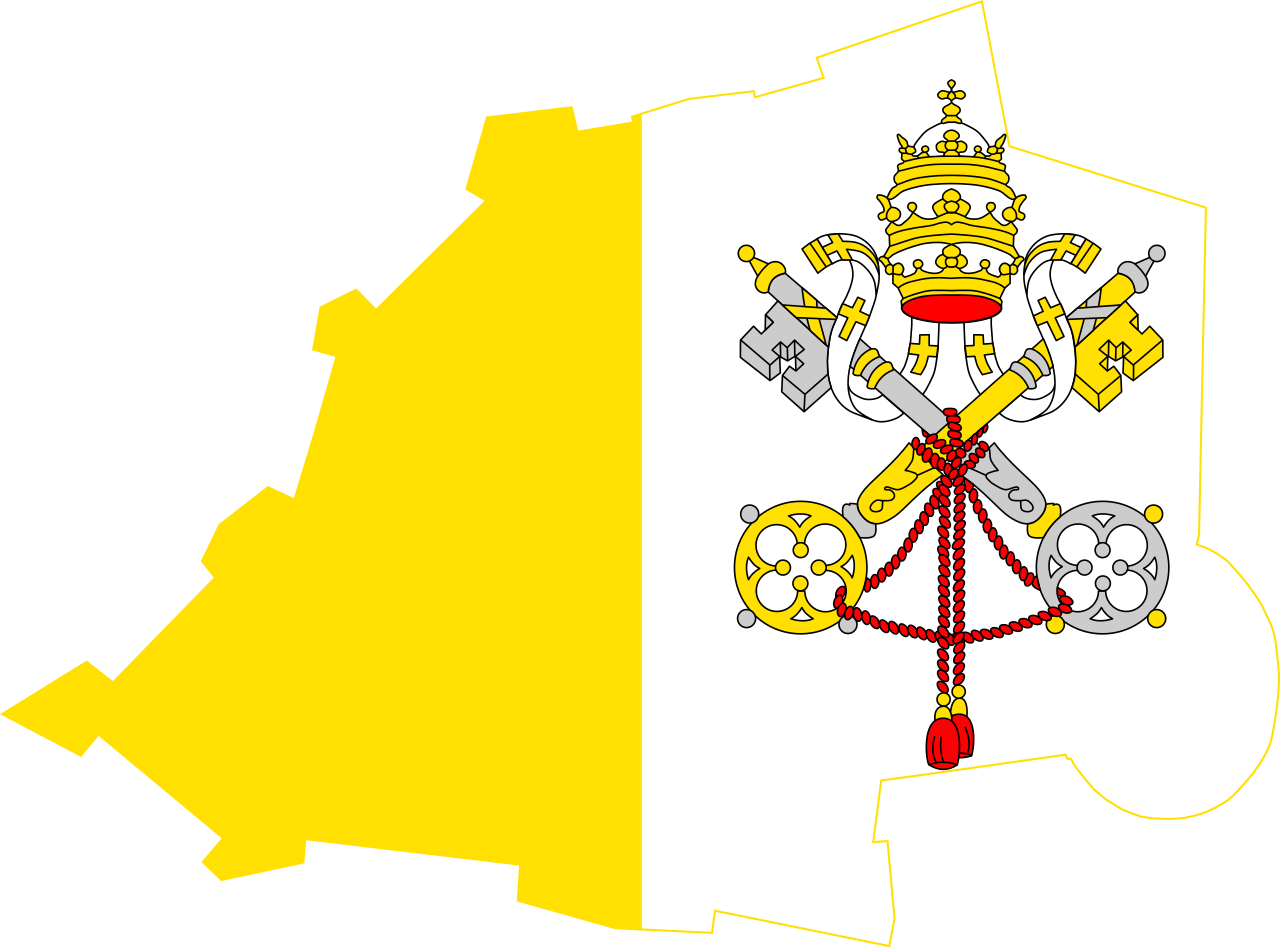 Vatican City State Outlinewith Emblem PNG