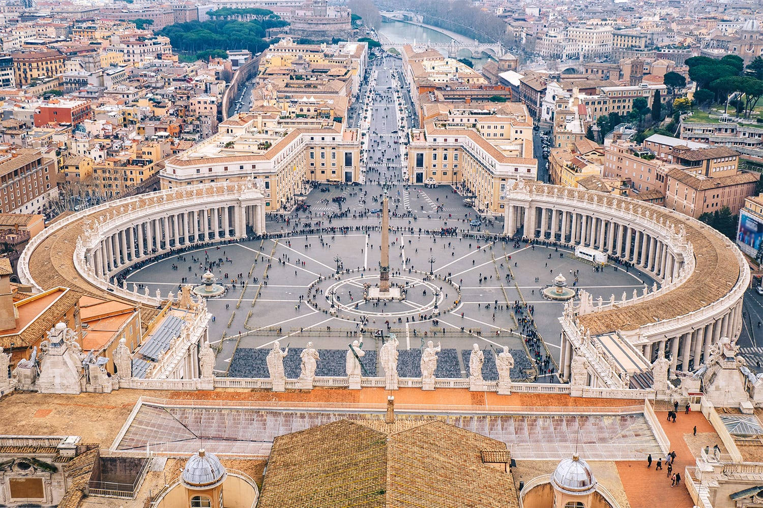 Vistapanorámica De La Ciudad Del Vaticano Fondo de pantalla