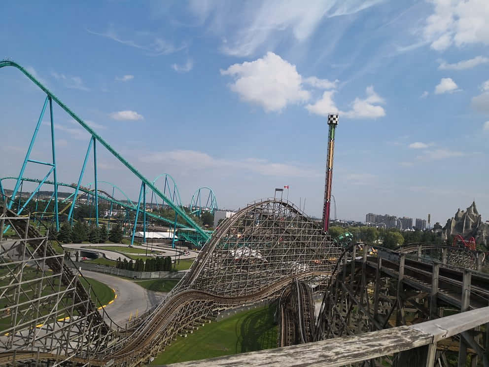 Taman Hiburan Vaughan Roller Coaster Wallpaper